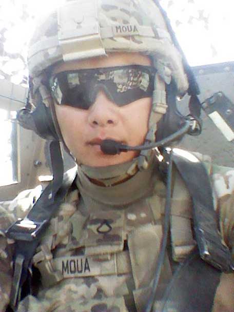 A courageous son, brother, friend, and hero: Fuechi Moua, serving in Afghanistan! Come home safe!-Your Family