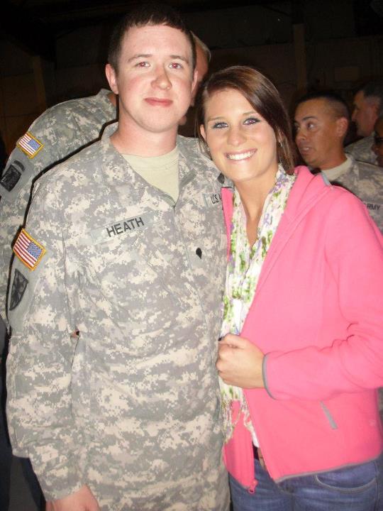 This is my fiancé Josh Heath and I the day he returned home from his deployment to Afghanistan in 2011. - From Sarah
