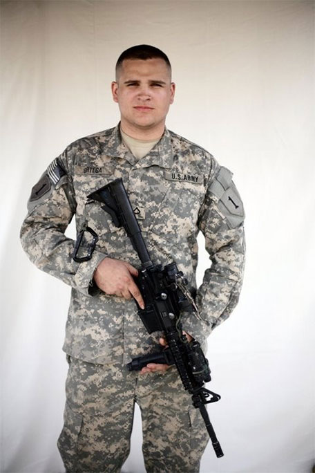Chris Ortega served from 2007 to 2011 in the Army and did 2 tours in Iraq. From, Breann