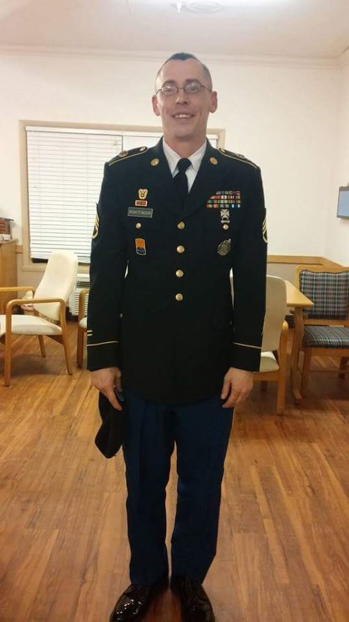 I'm sending a picture of my boyfriend of 2 years. He has served our country going on 15 years now. He will be deploying soon, yet again, and I just wanted to thank him and all other military personnel - Elizabeth 