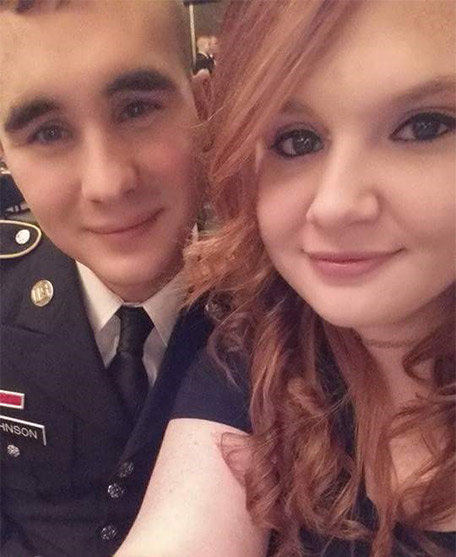 My fiancé, Army Specialist Aaron Johnson, just re-uped for another 6 years of service! - Love Cassie 