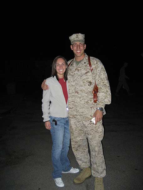 United States Marine Captain Alex Taylor with his cousin Producer Tasha. We are very proud of you and love you very much!