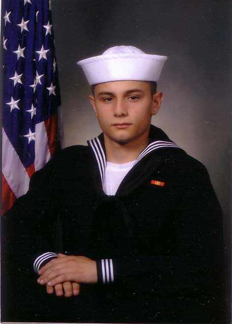 Hug for a hero - GSM3 Noah Seiling of The United States Navy