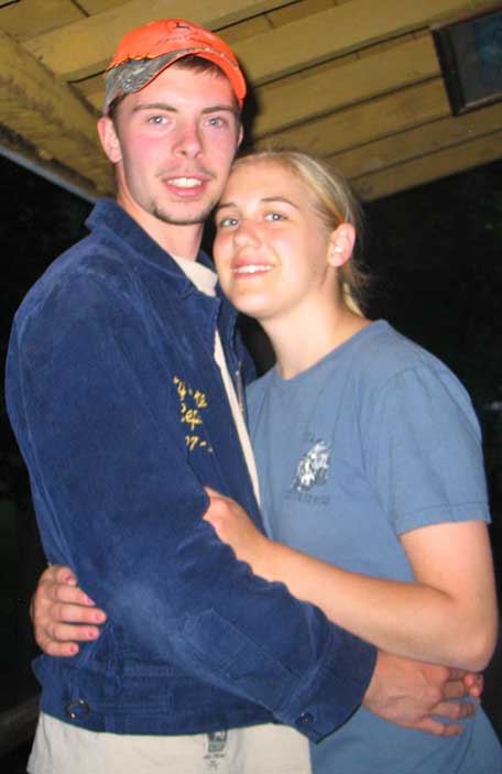 PFC LaPorte with his fiance Ali Lewis before he was deployed to Iraq last year.