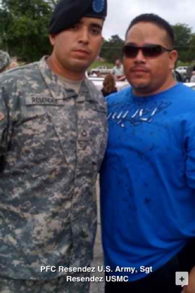 friend Chris Army and his brother Gabriel Marines
