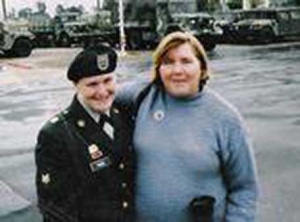 Holly Odenbaugh (Truax) of The United States Army and her mom.