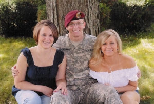 This is my son SPC THOMAS Giordano III, with my daughters. He is stationed at Ft. Bragg, NC. - Lisa