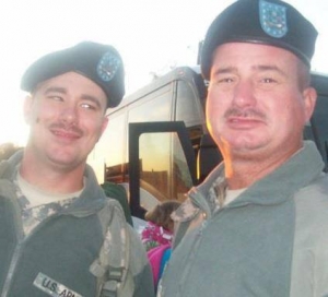 Sgt. Richard Miller and his son Len Miller. Both are US Army - From Nina