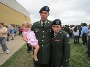 United States Army SPC Ashley Kibler and her family