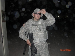 Joshua Lekan while serving in Iraq