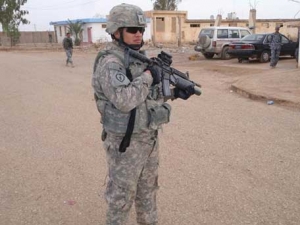 21 year old Joshua Lekan serving in Iraq.