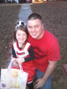 Sgt. Brandon Lively and his daughter Caidence Lively - From Nina